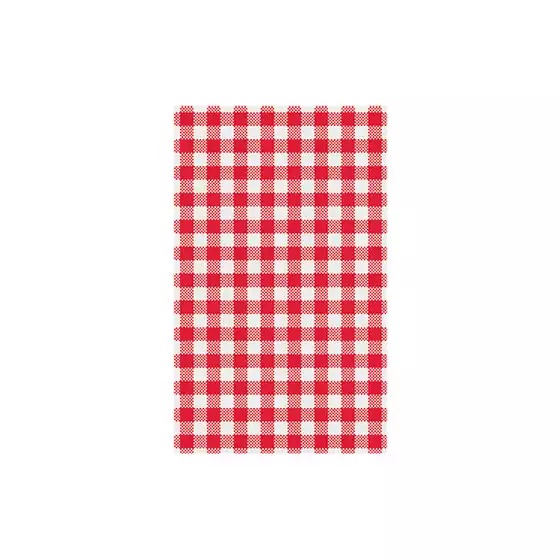Gingham Greaseproof Paper 190x310mm 200/pk - Red